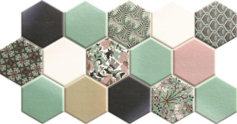 Realonda 26,5x51 Hexagon Nouveau Green Ceramica