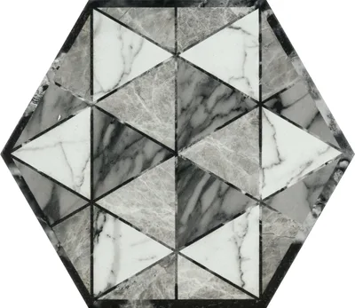 Seranit Geohex 20x23 Gri Mermer Görünümlü Karo - Görsel 1