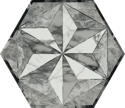 Seranit Geohex 20x23 Gri Mermer G örünümlü Karo - Görsel 3
