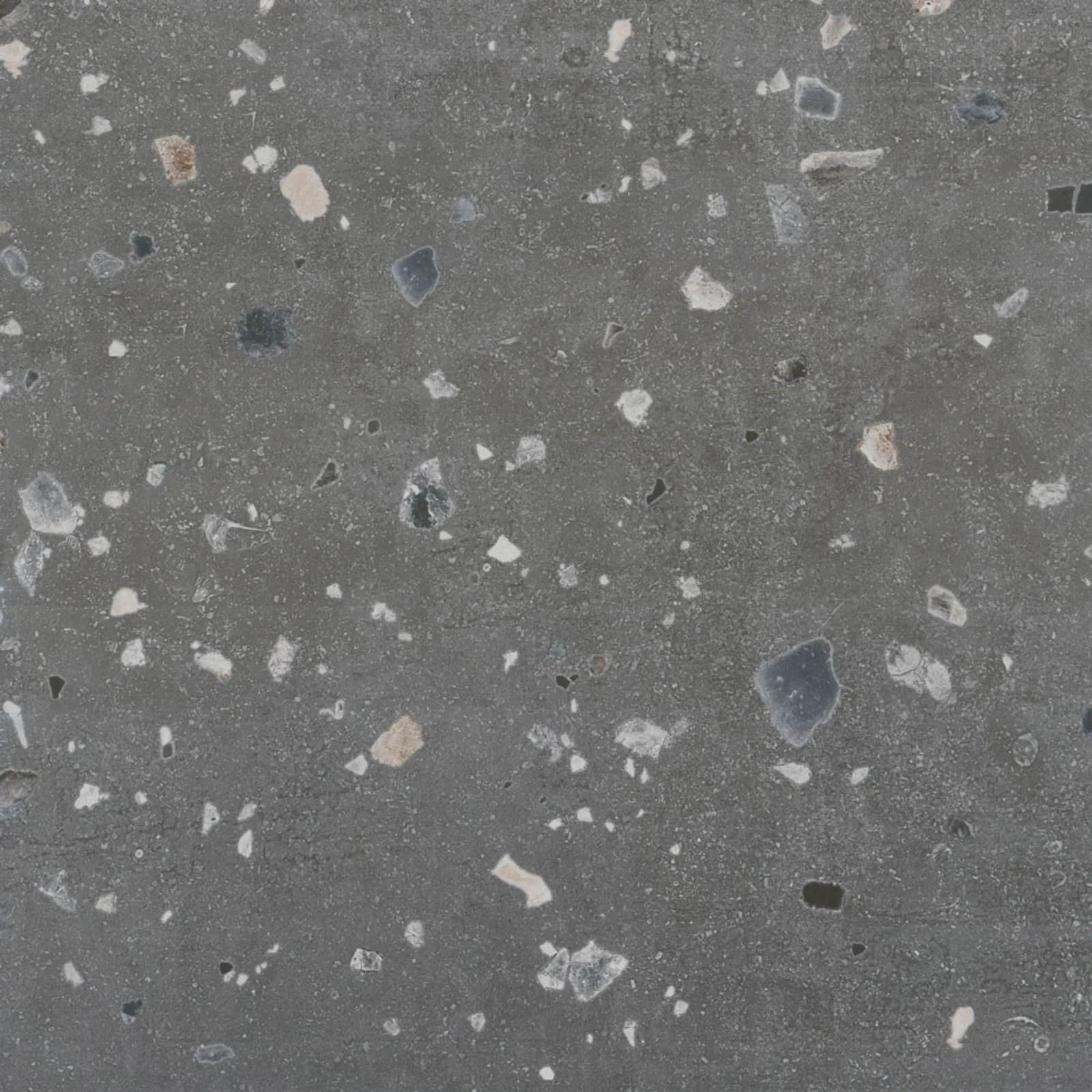 Seranit Terrazzo 60x60 Antrasit Doğal Taş Dokulu Karo - Görsel 1